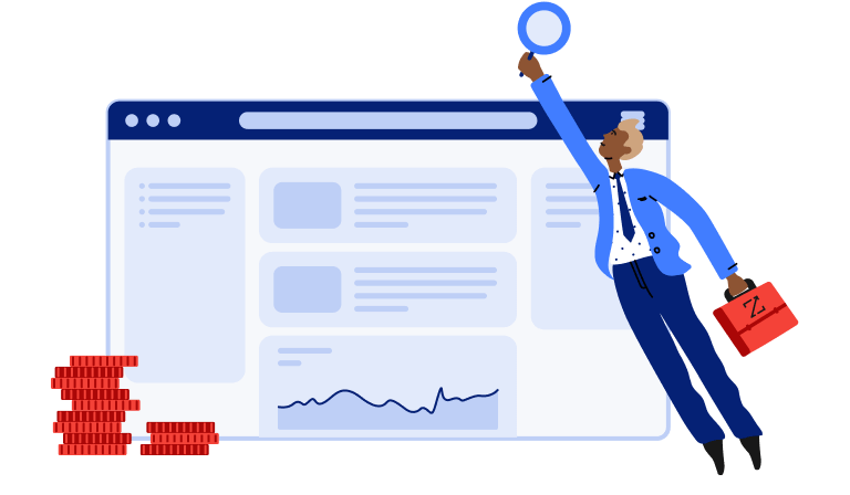 Graphic depicting industry alerts and intent data that you can get for your targeted leads.
